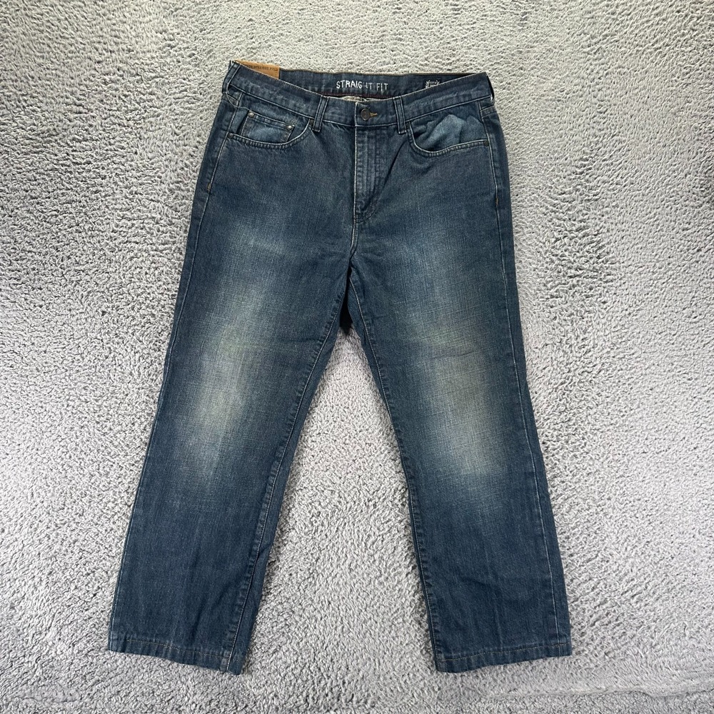 Chaps Jeans Men's 34x26 Blue Cotton Denim Straight Leg Faded Travel Workwear